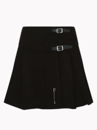Women Black Tartan Kilt F