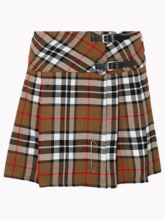 Women Camel Thomson Tartan Mini Kilt F