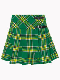 Women Irish Green Tartan Skirt F