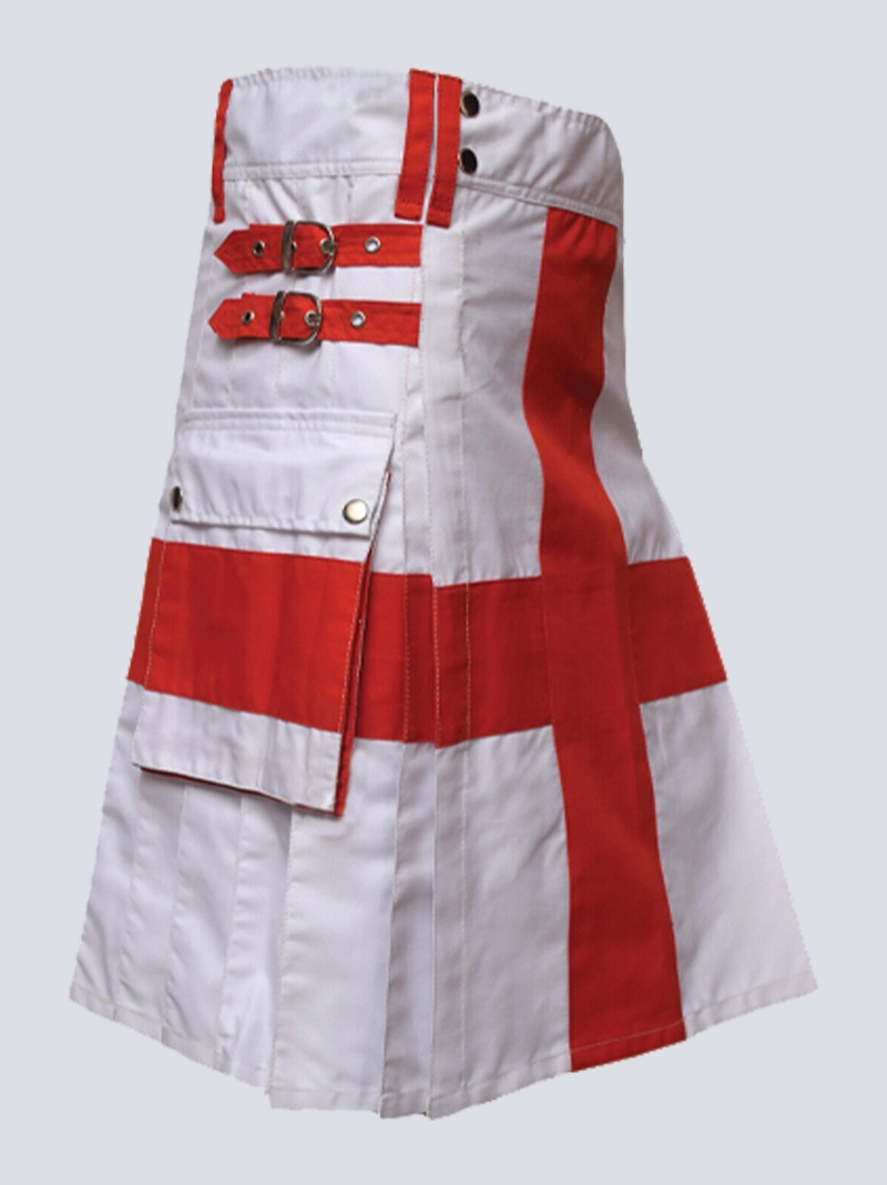 english flag utility kilt with side buckle s f